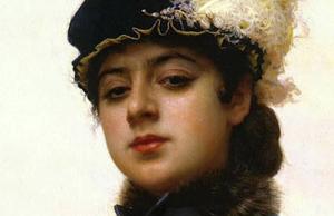 Ivan Kramskoj, 'Portret van een onbekende vrouw' (1883), fragment