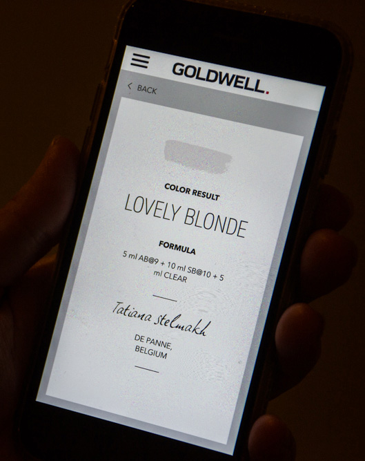 Lovely Blonde, een kleurformule ontwikkeld door Tatiana