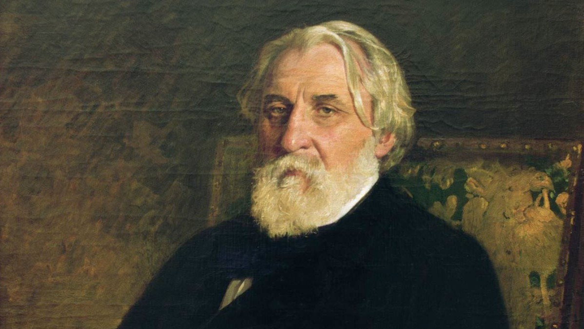 Ilya Repin, 'Portret van Ivan Sergejevitsj Toergenjev', 1874, fragment